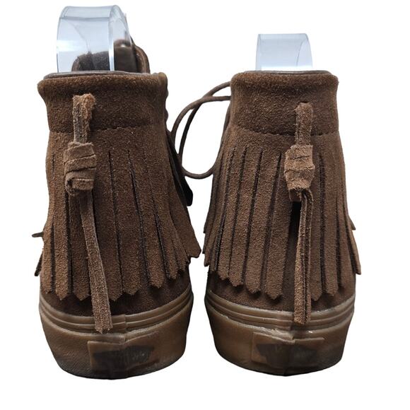 Van's Air Plus Leather Suede Fringes Booties Women 5.5 Men 4.0 - Picture 4 of 8
